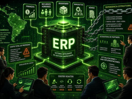 ERP líderes y costos ocultos: la dependencia estructural que muchas empresas subestiman